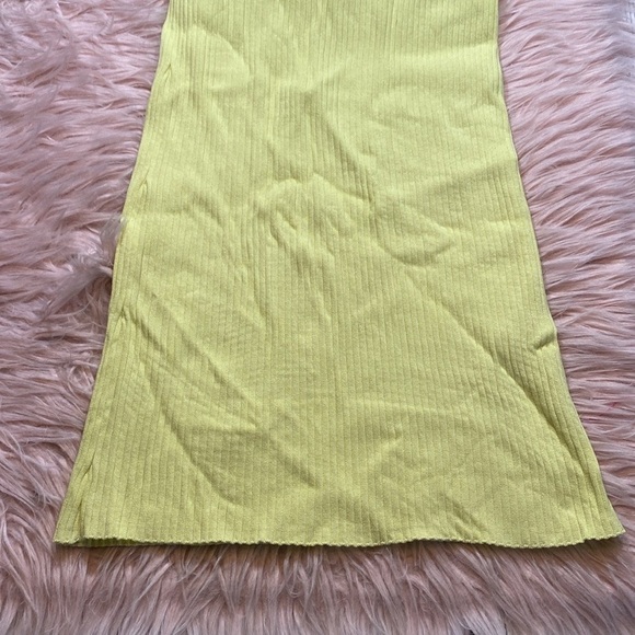 Zara Ribbed Stretch Neon Midi Dress - Picture 9 of 9